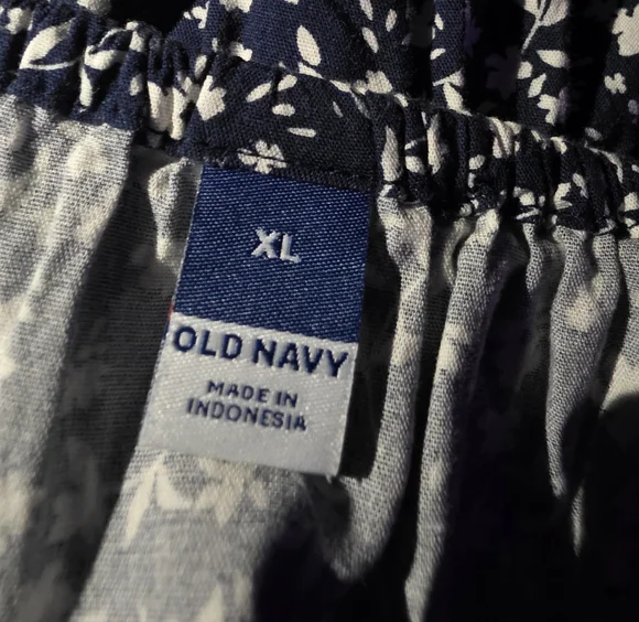 Old Navy Navy Floral Ruffled Strap Mini Dress Size US/XL - Picture 12 of 13